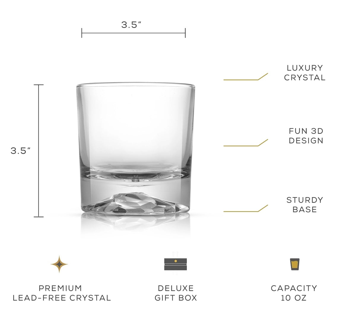 4-Glass Custom Decanter Set with Gift Box (Standard)