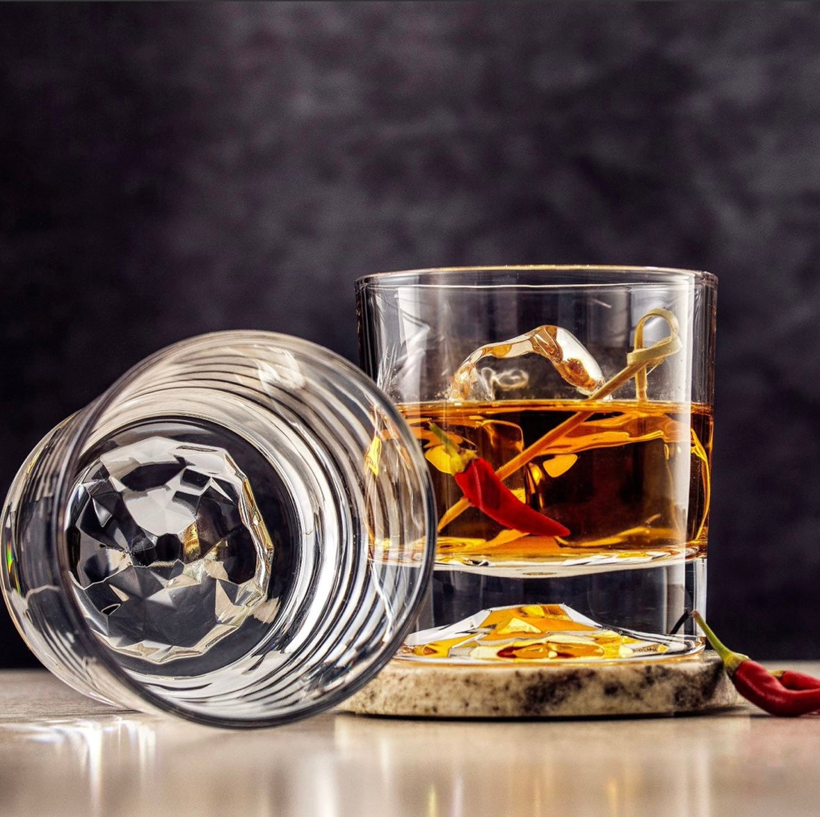 Laser Engraved Rocks Glasses