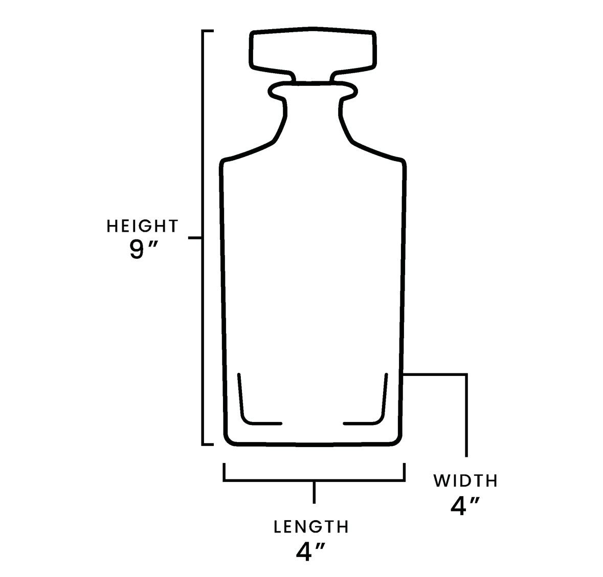 4-Glass Custom Decanter Set with Gift Box (Standard)
